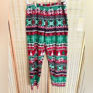 NWOT SIZE L CHRISTMAS Festive Plush Print Pajama Pants PLACE Adult Gifts Cozy